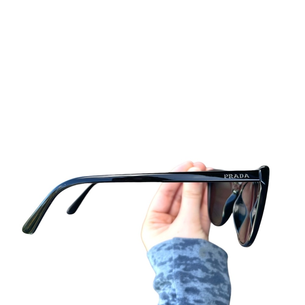 Prada Black Cat-Eye Sunglasses with Dark Lenses - Picture 9 of 12